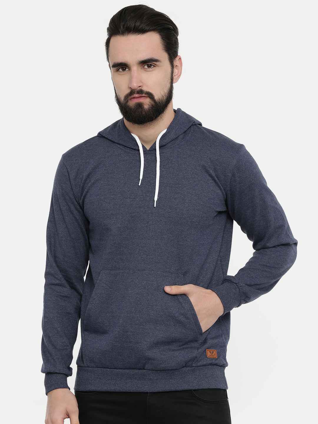 Unsully Men's Solid Hooded Sweatshirt
