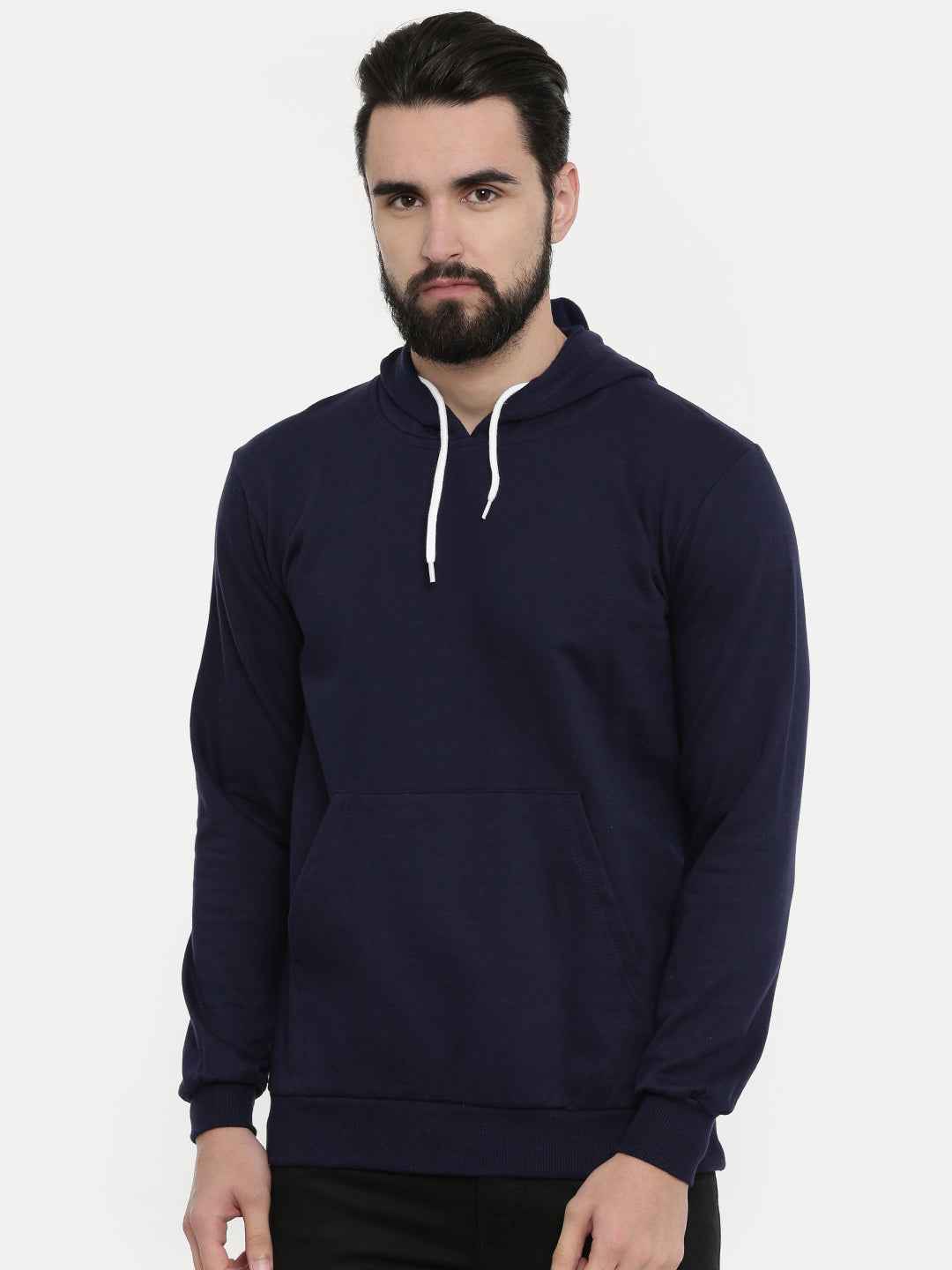 Unsully Men's Solid Hooded Sweatshirt