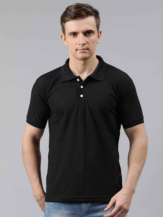 Solid Polo Neck Tshirt poly
