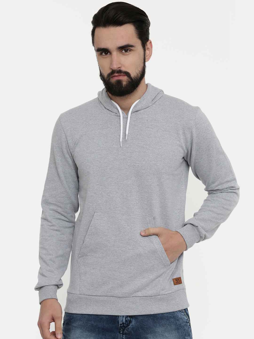Unsully Men's Solid Hooded Sweatshirt