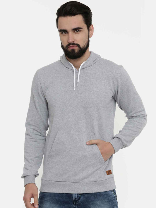 Unsully Men's Solid Hooded Sweatshirt