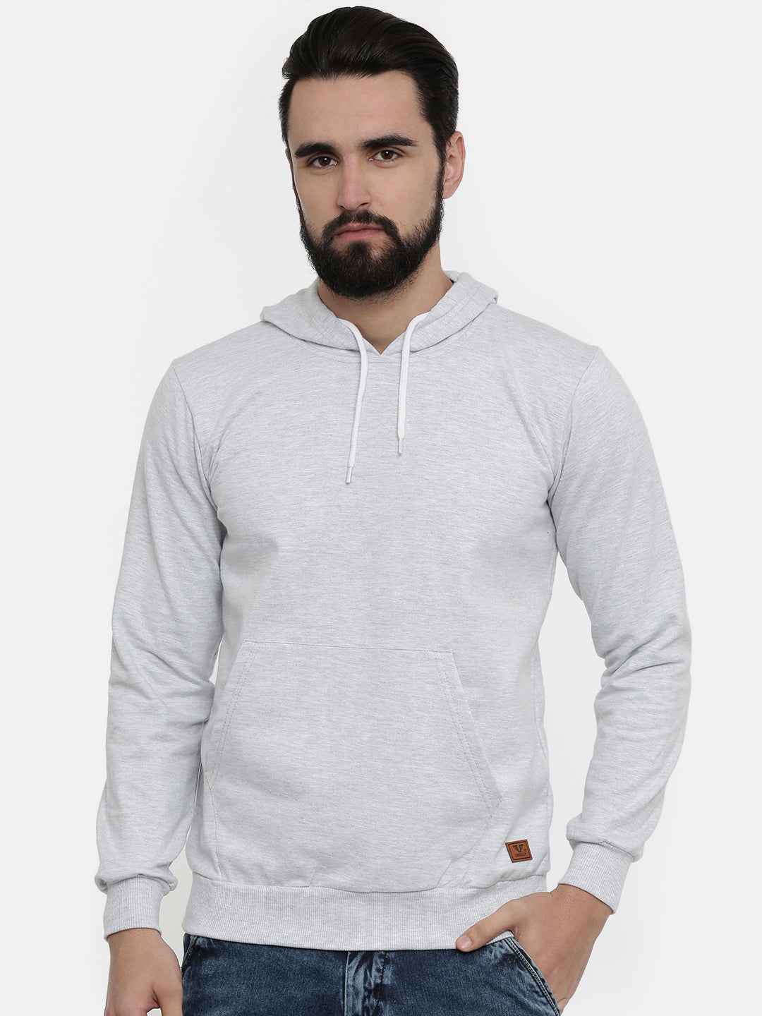 Unsully Men's Solid Hooded Sweatshirt