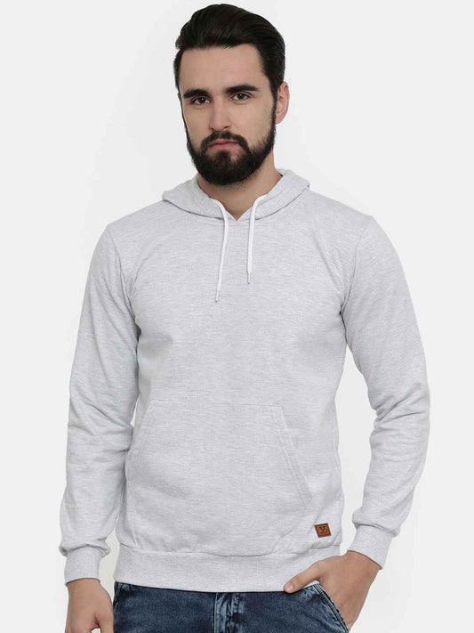 Unsully Men's Solid Hooded Sweatshirt