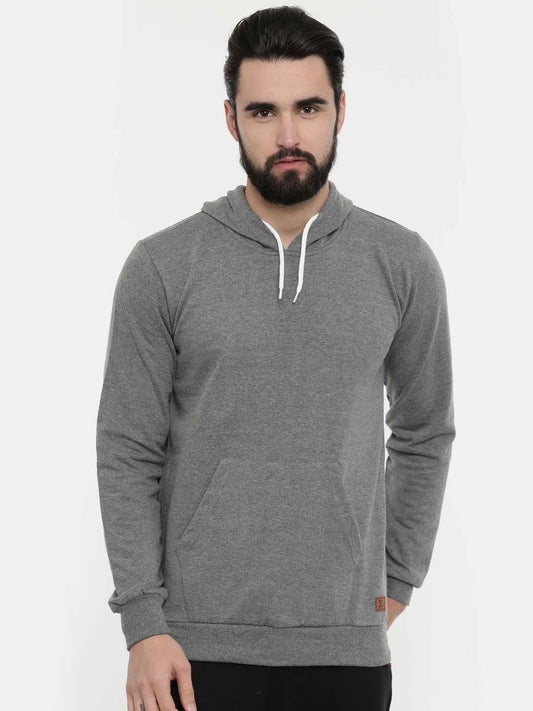 Unsully Men's Solid Hooded Sweatshirt