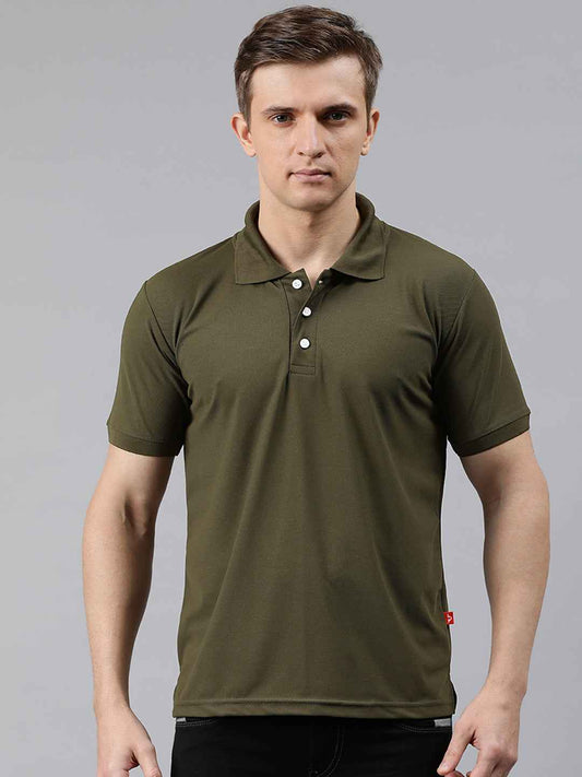 Solid Polo Neck Tshirt poly