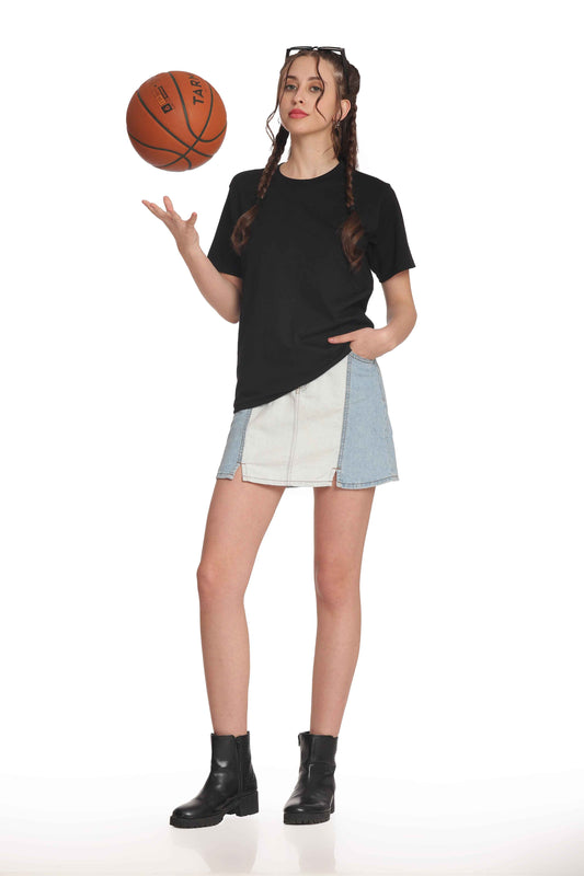 Women’s Solid Round Neck Regular Fit Half Sleeve Cotton T-Shirt