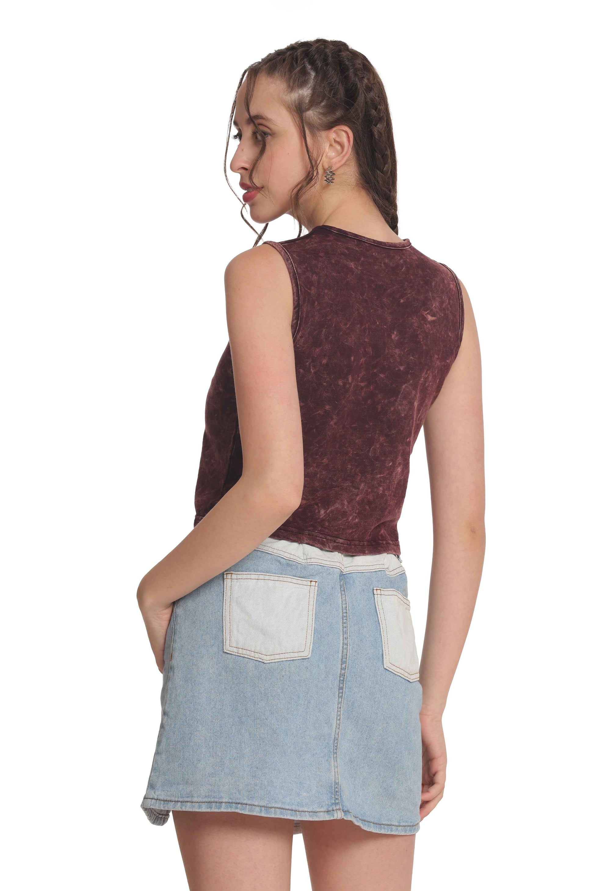 Women’s & Crop Tops Sleeveless Casual, Streetwear T-Shirts for Girls & Women