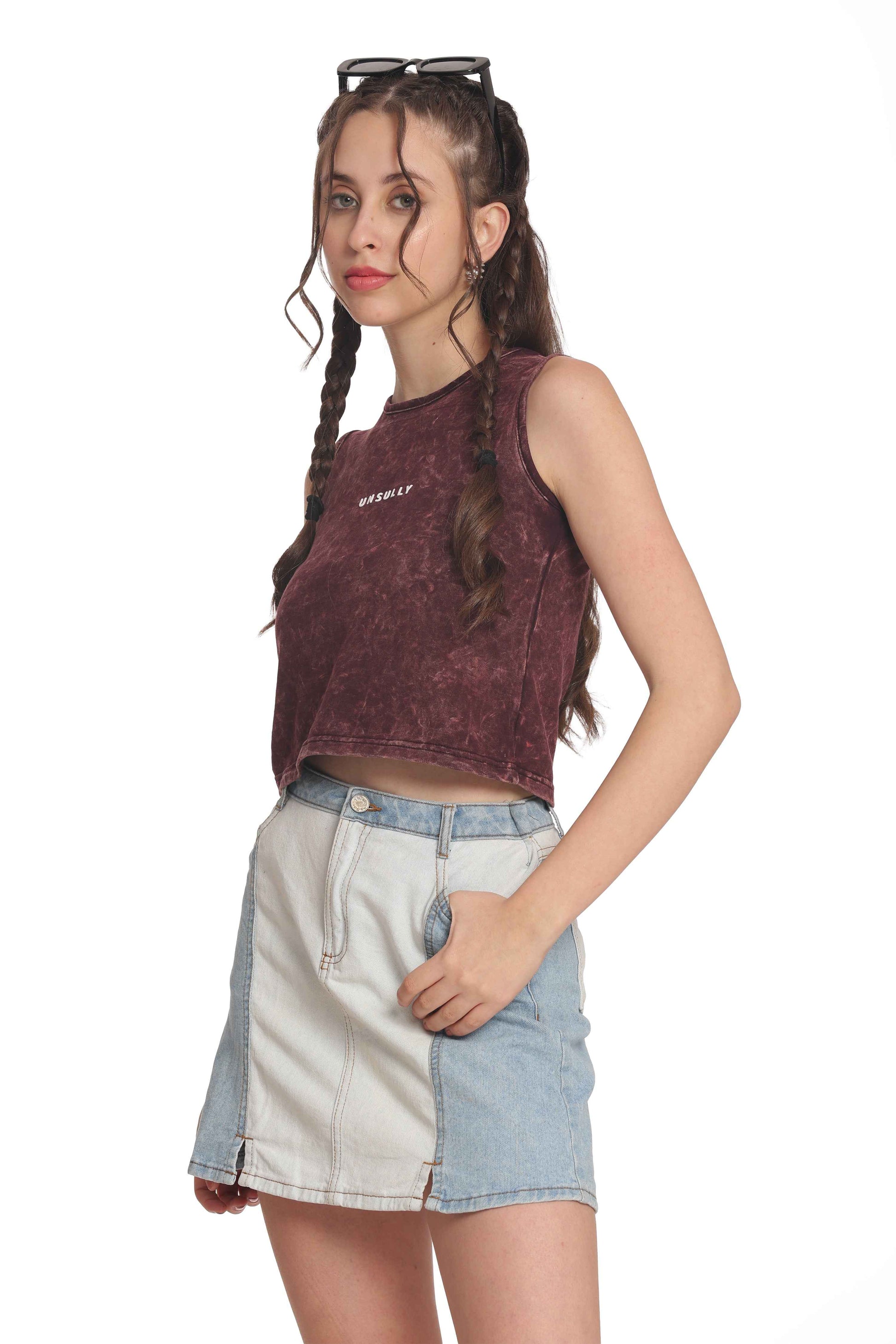 Women’s & Crop Tops Sleeveless Casual, Streetwear T-Shirts for Girls & Women
