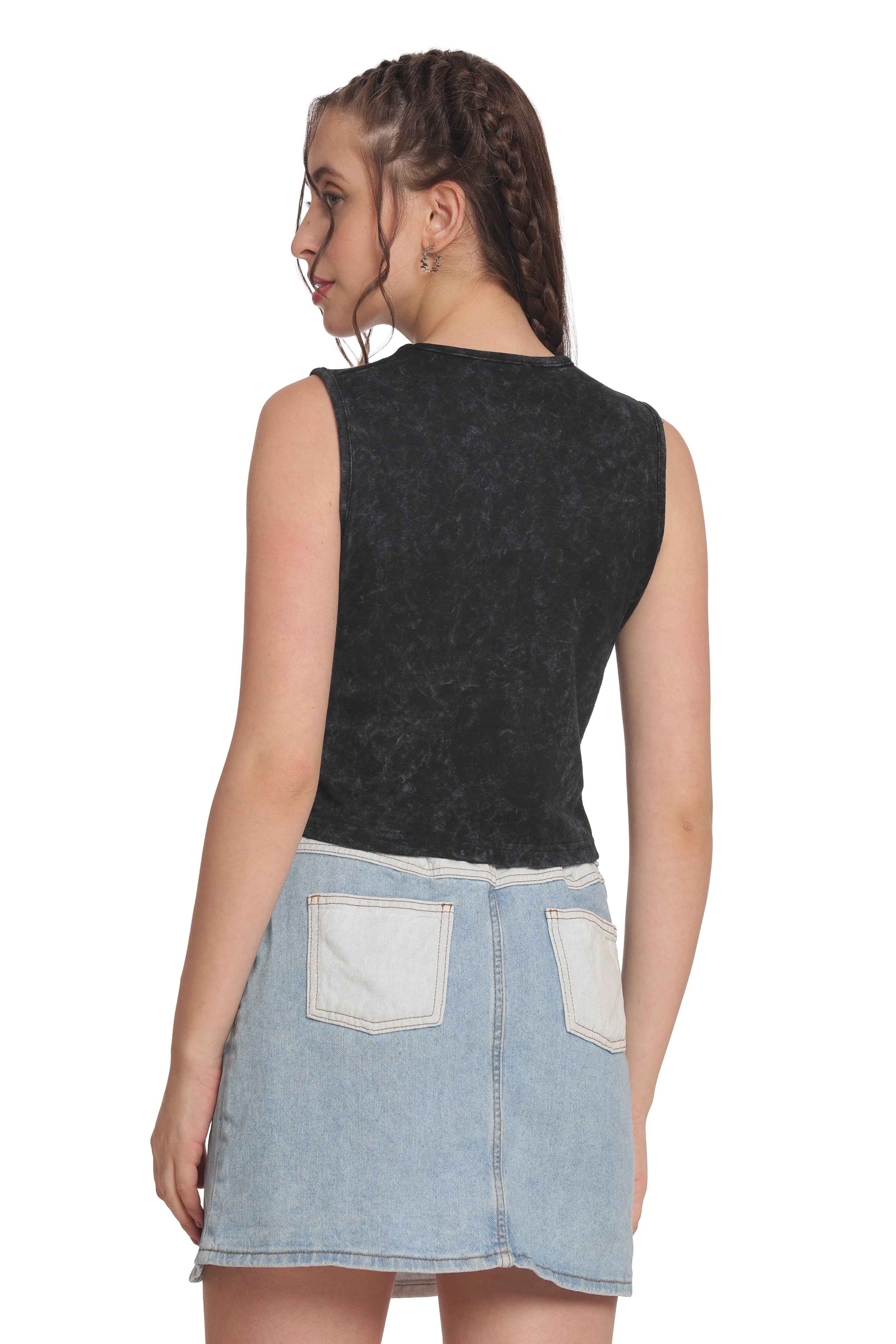 Women’s & Crop Tops Sleeveless Casual, Streetwear T-Shirts for Girls & Women