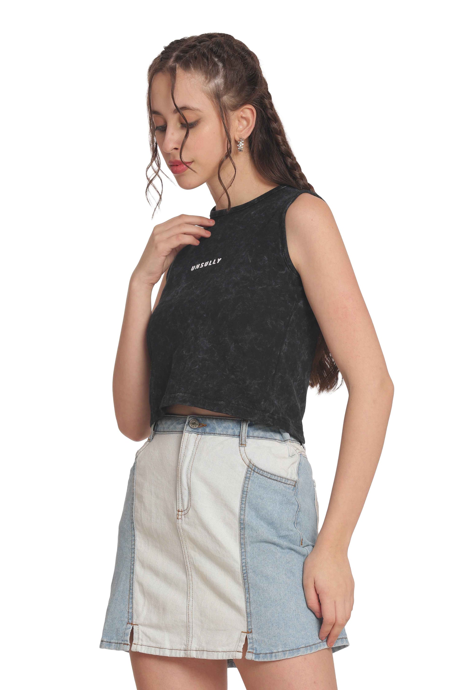 Women’s & Crop Tops Sleeveless Casual, Streetwear T-Shirts for Girls & Women