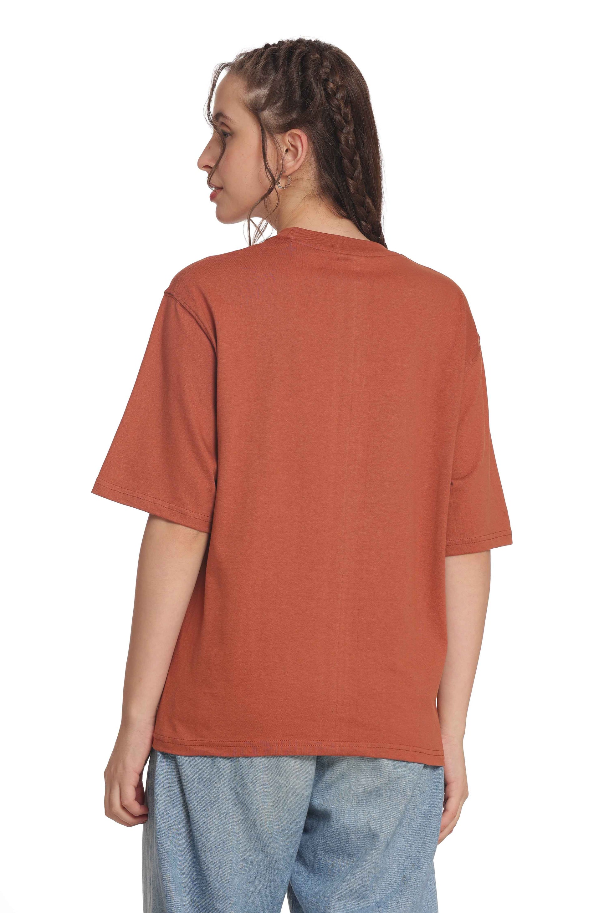 Women’s Oversized T-Shirt | Solid & Baggy Fit Top for Girls & Women