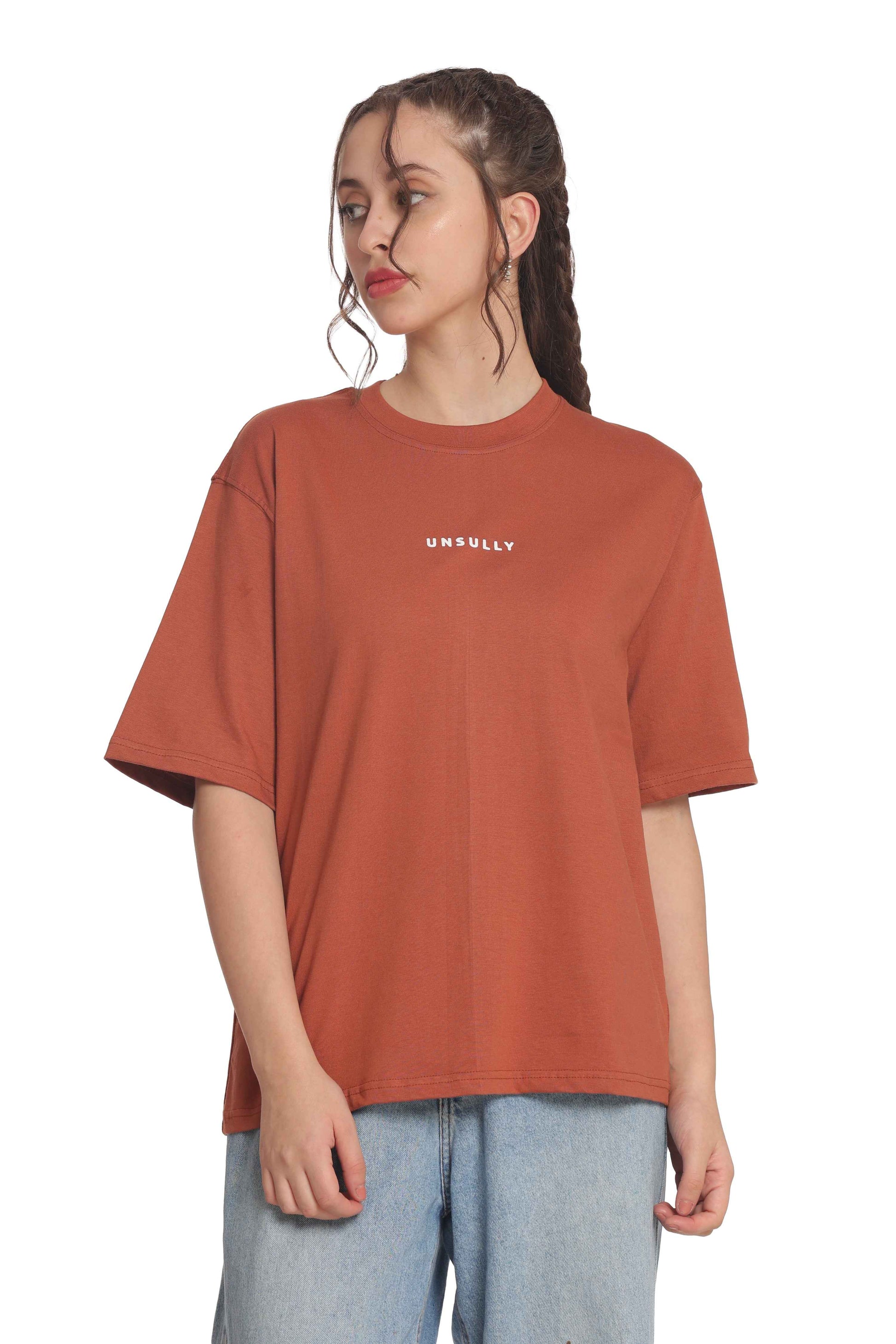 Women’s Oversized T-Shirt | Solid & Baggy Fit Top for Girls & Women