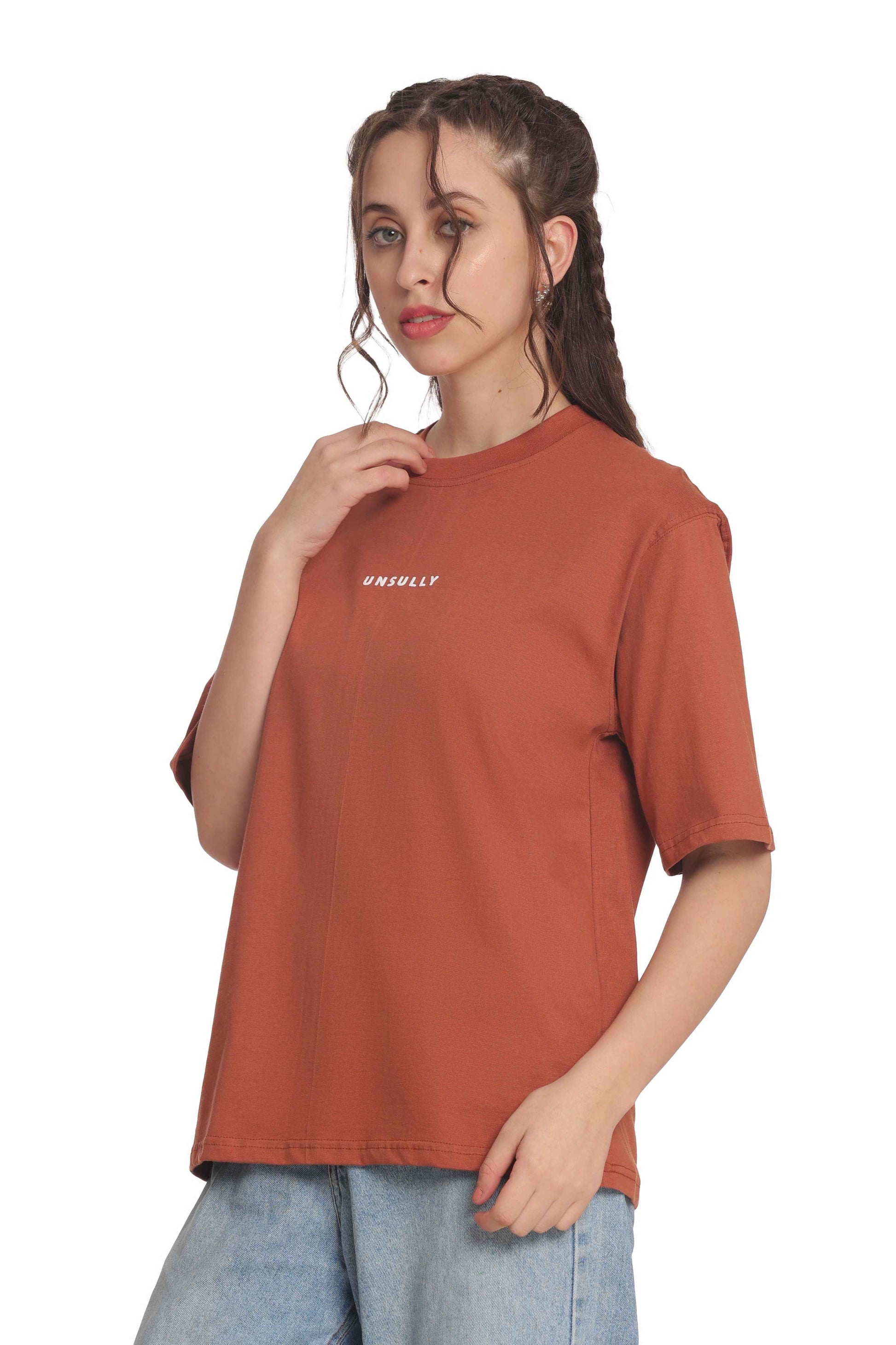 Women’s Oversized T-Shirt | Solid & Baggy Fit Top for Girls & Women