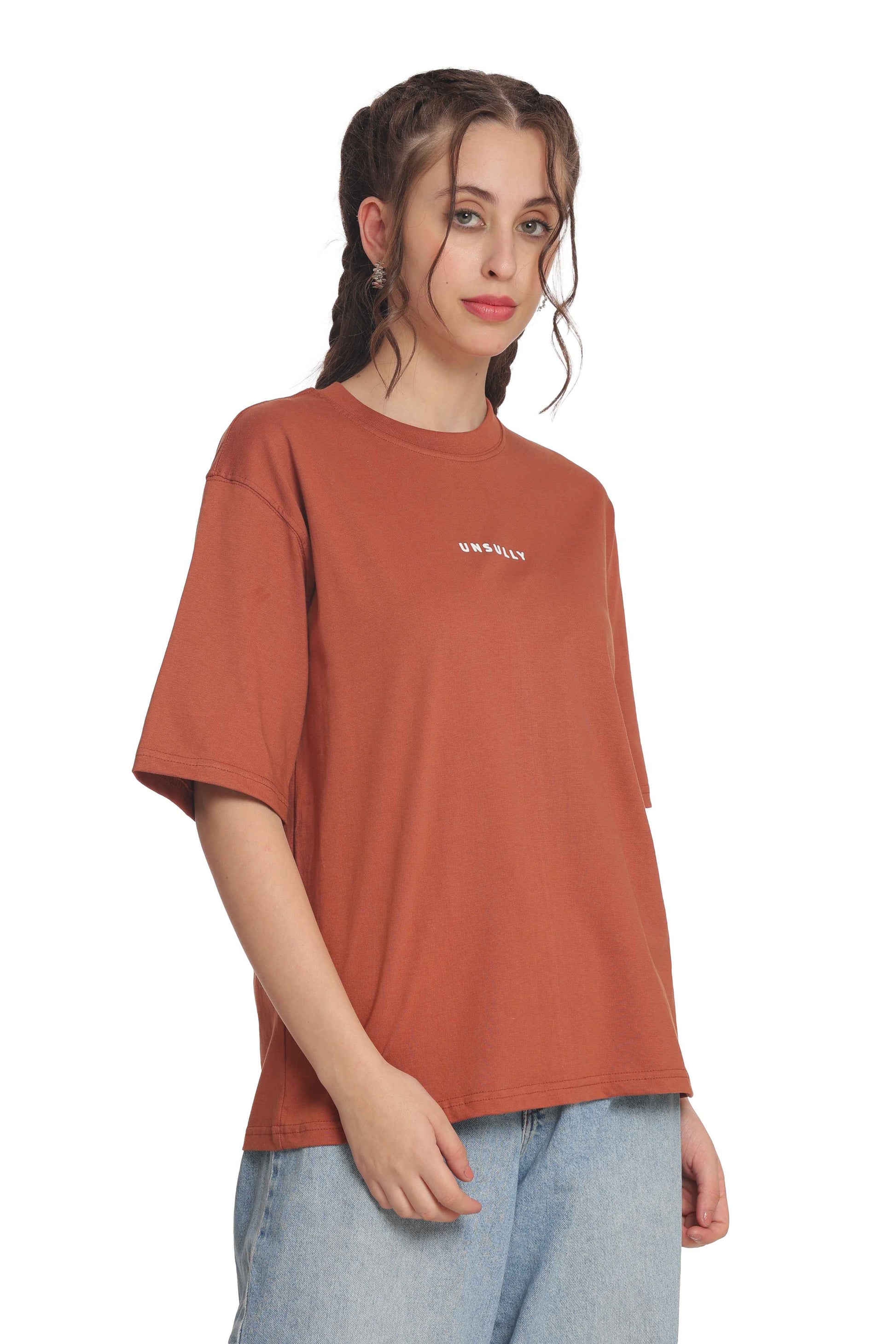 Women’s Oversized T-Shirt | Solid & Baggy Fit Top for Girls & Women