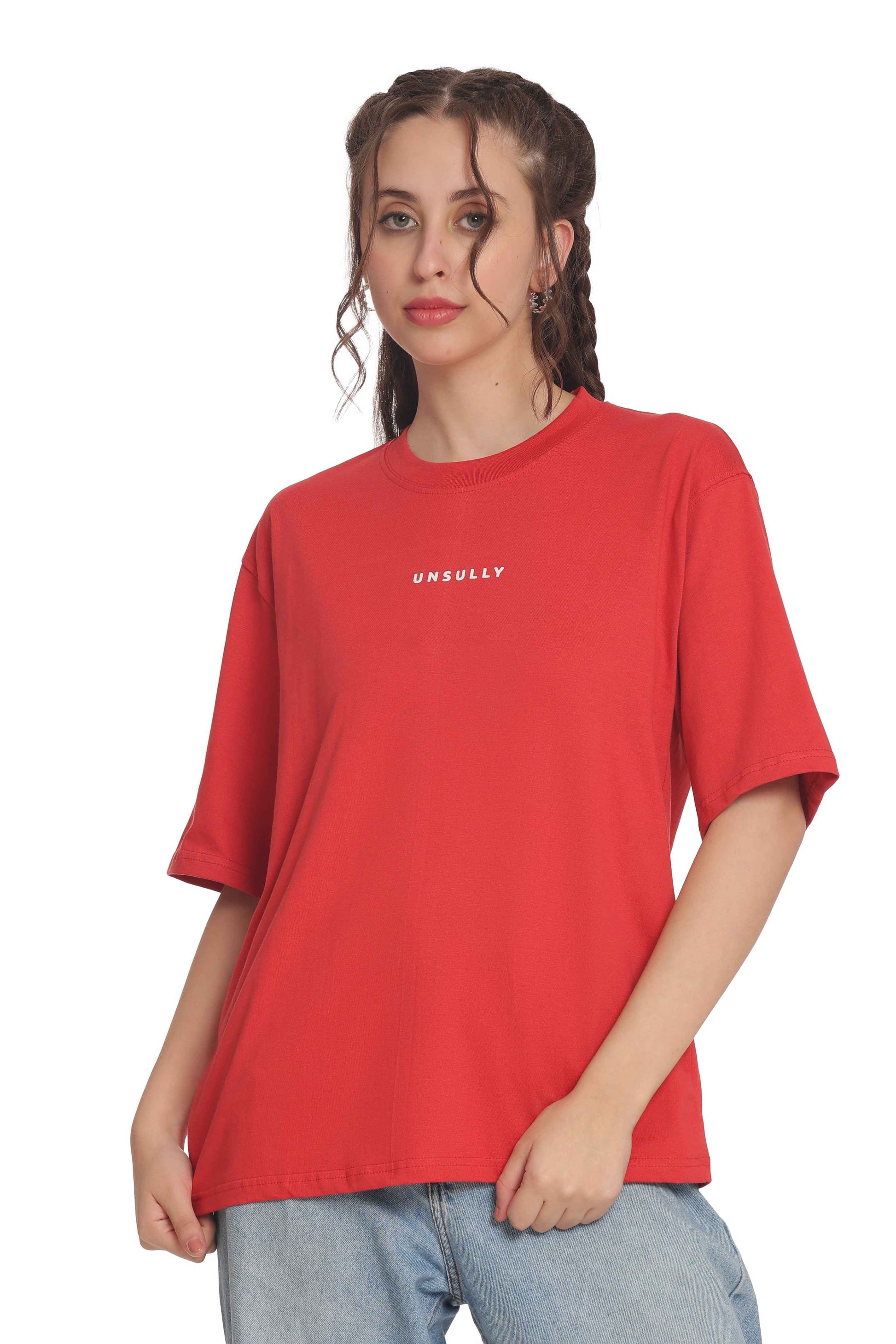 Women’s Oversized T-Shirt | Solid & Baggy Fit Top for Girls & Women