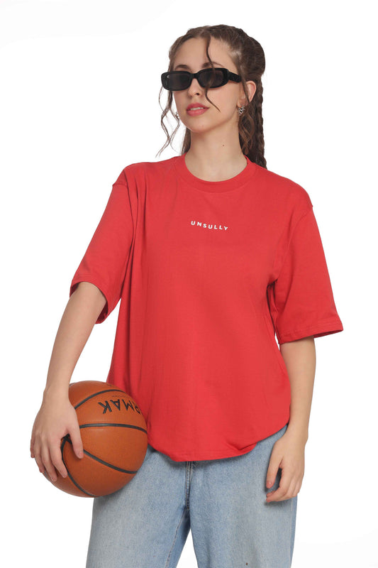 Women’s Oversized T-Shirt |  Solid &  Baggy Fit Top for Girls & Women