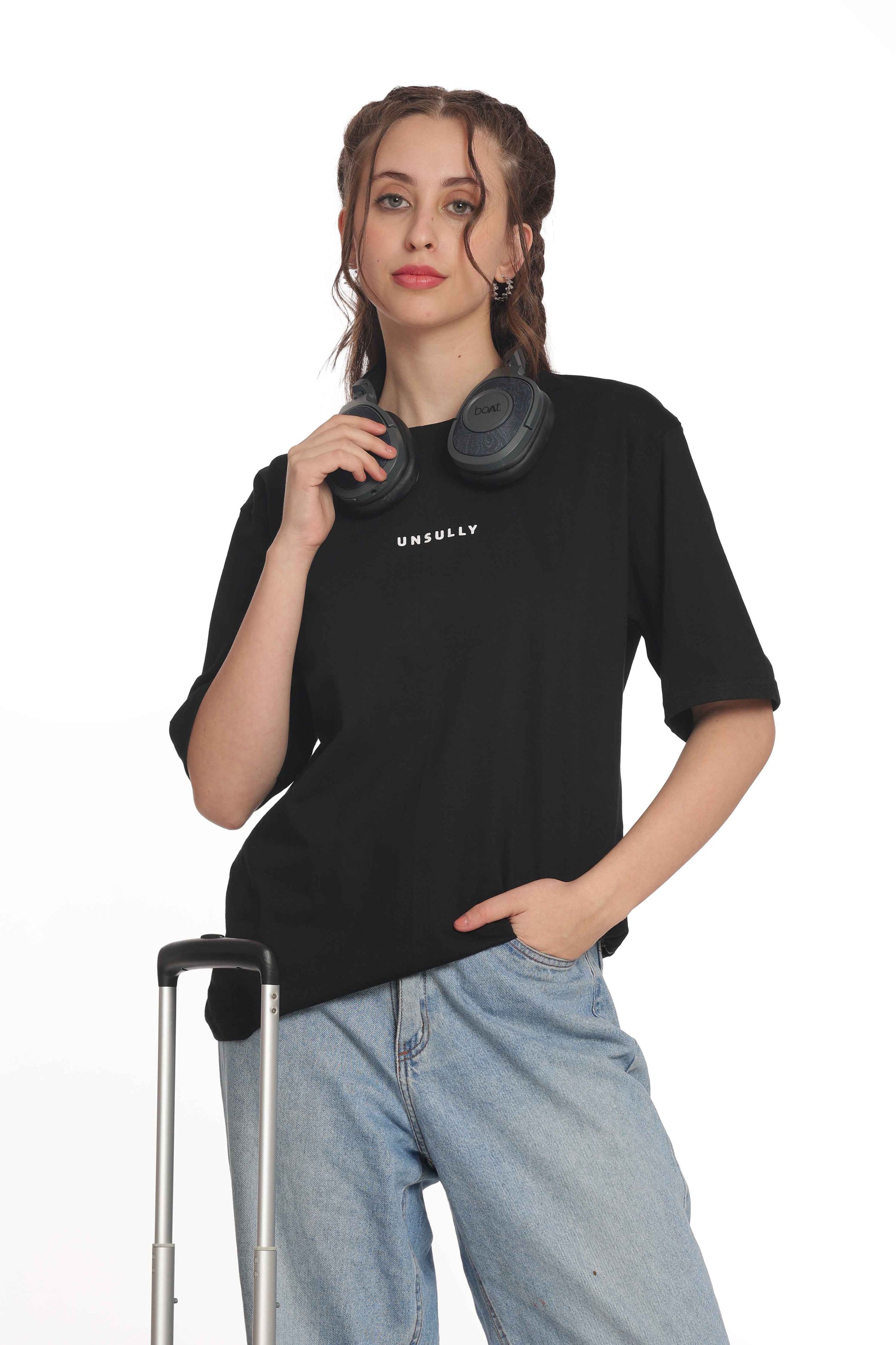 Women’s Oversized T-Shirt | Solid & Baggy Fit Top for Girls & Women