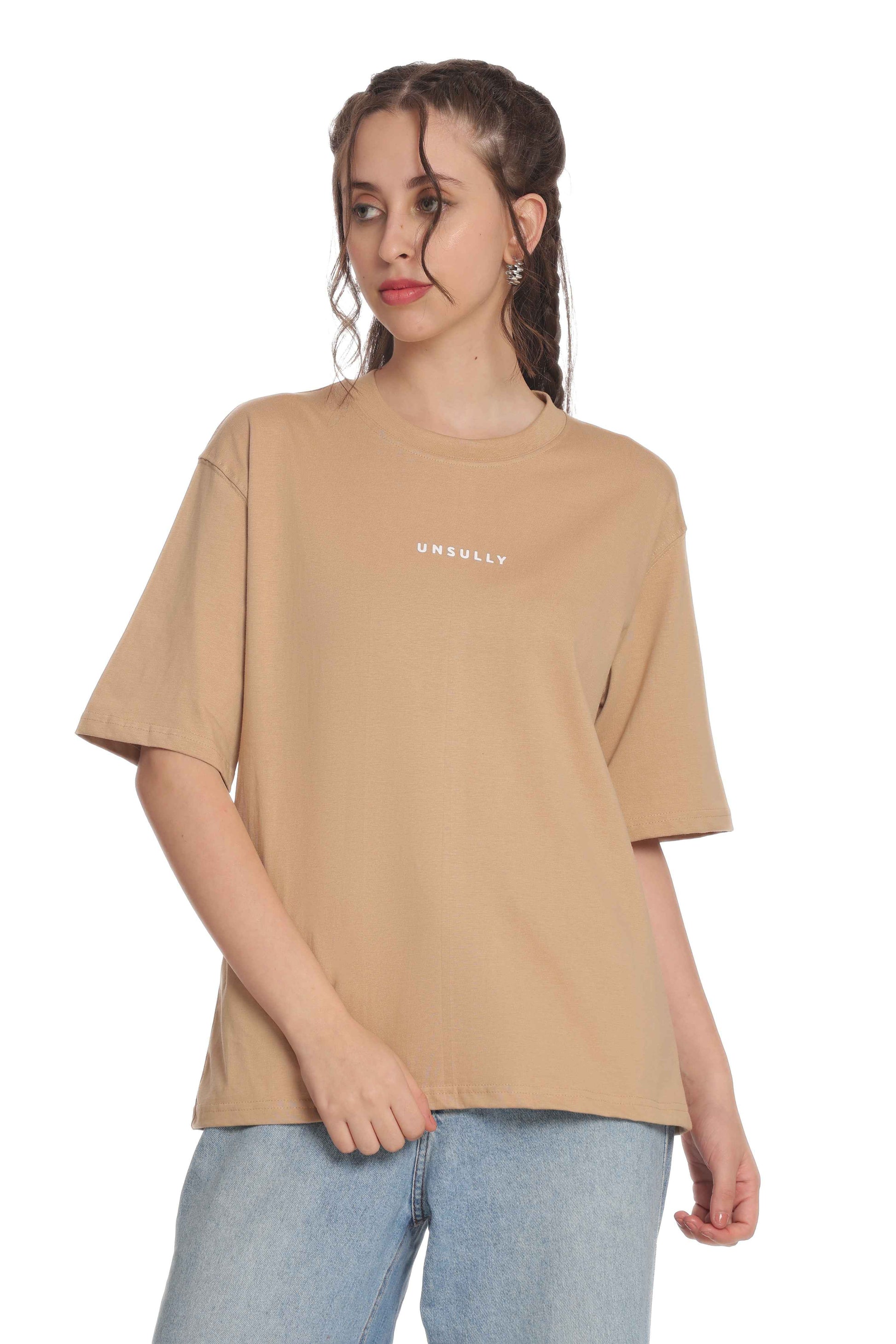 Women’s Oversized T-Shirt | Solid & Baggy Fit Top for Girls & Women