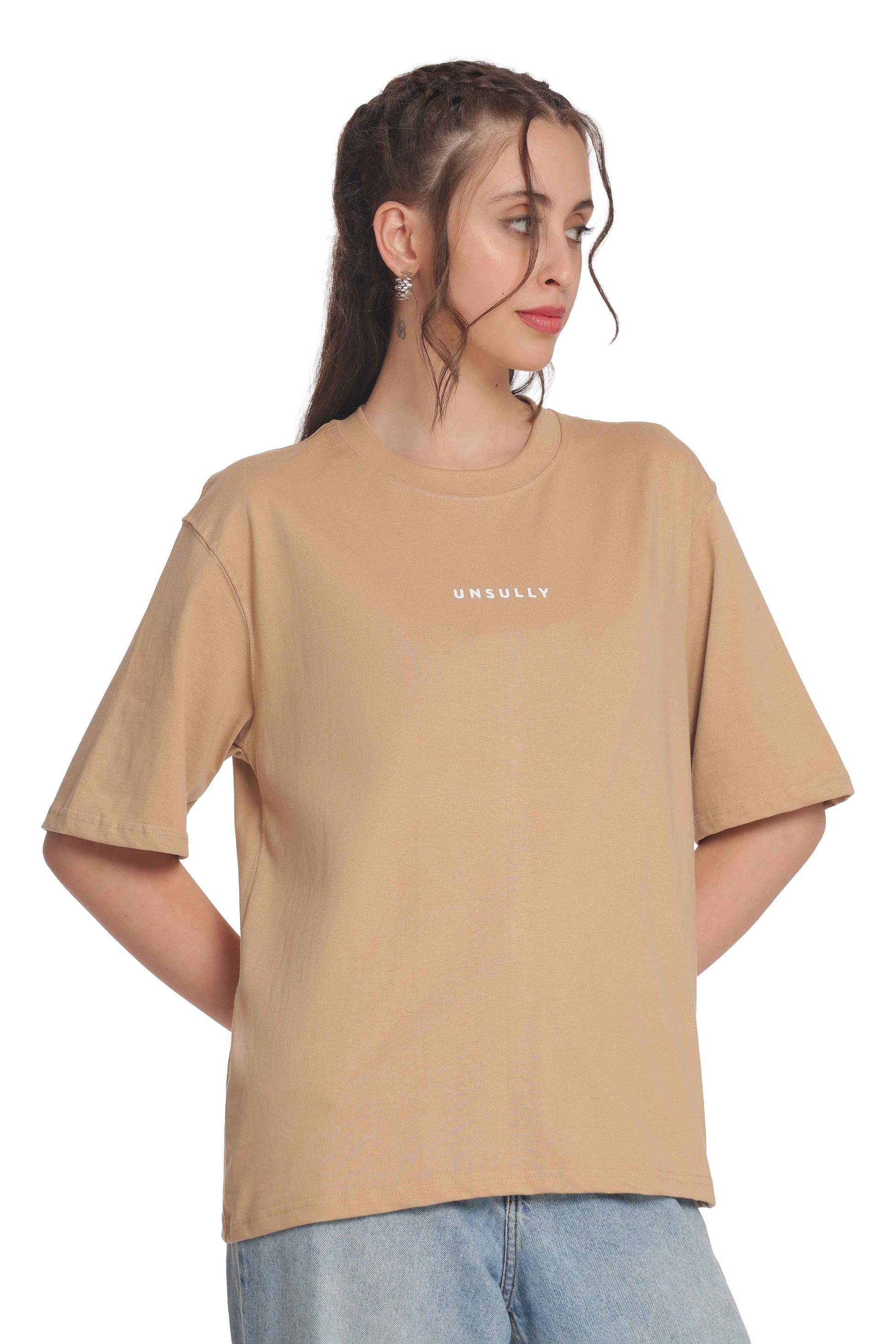 Women’s Oversized T-Shirt | Solid & Baggy Fit Top for Girls & Women