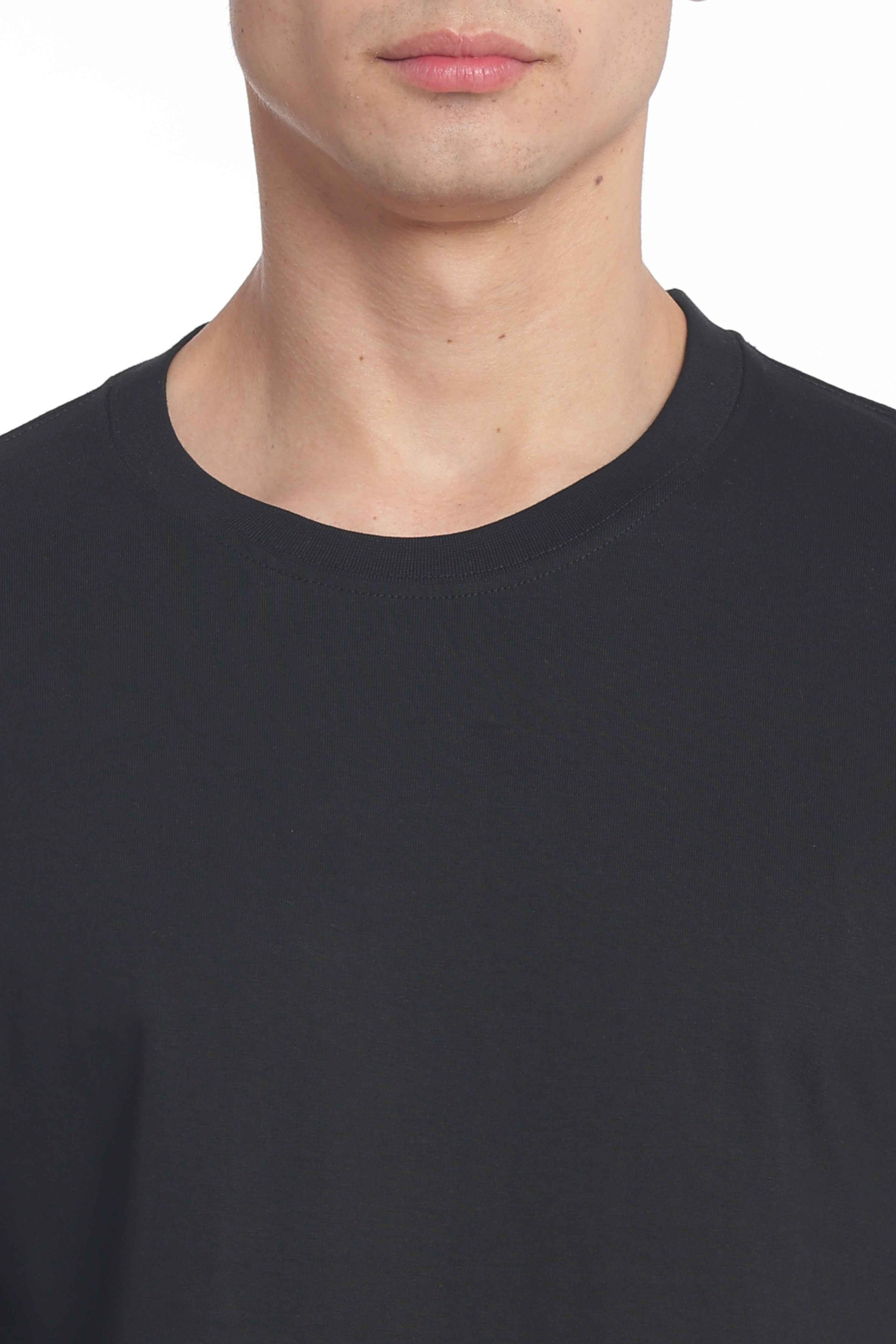 Men’s Cotton Regular Fit Solid Crew Neck T-Shirt 