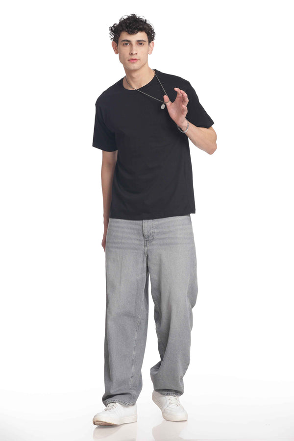 Men’s Cotton Regular Fit Solid Crew Neck T-Shirt 