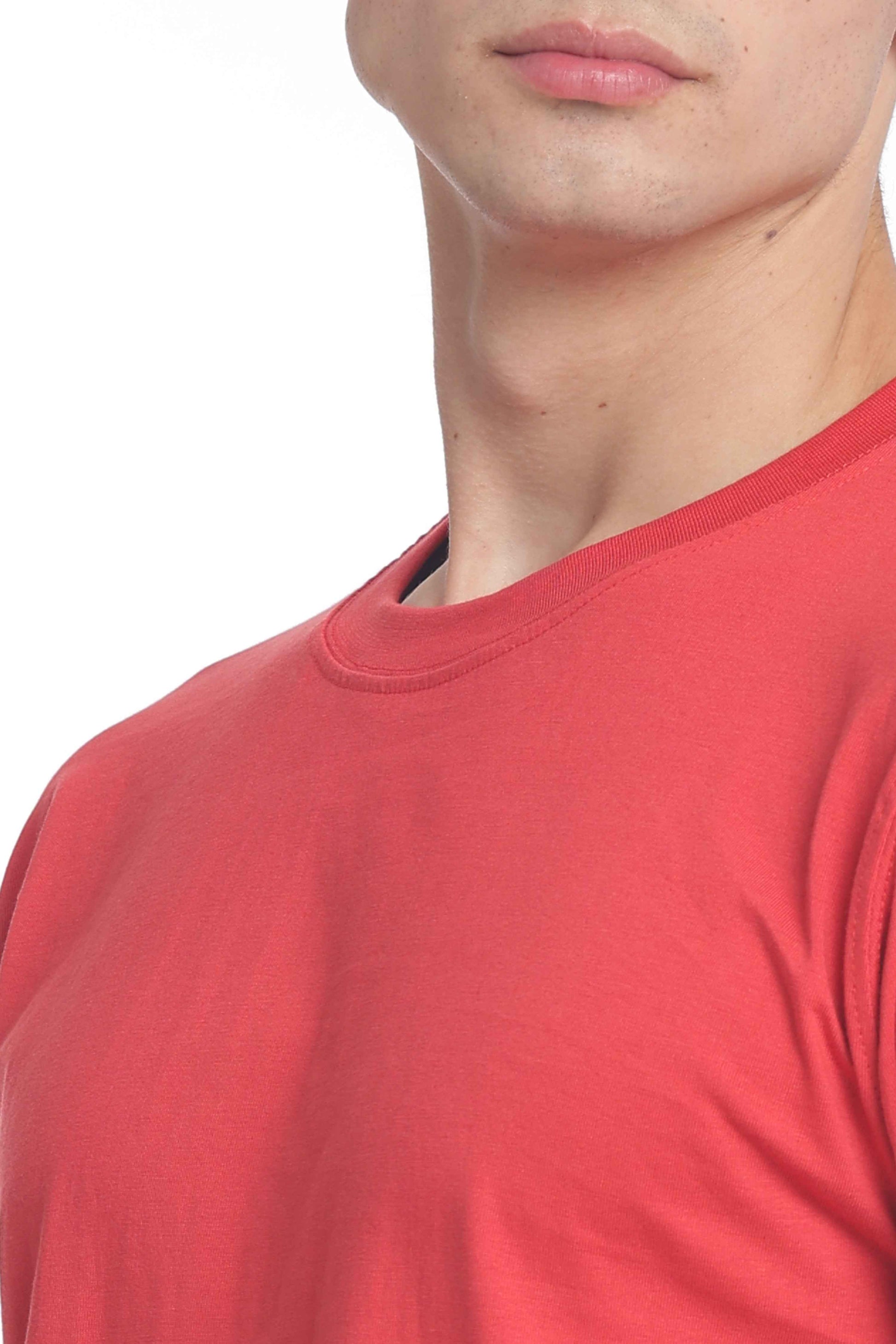 Men’s Cotton Regular Fit Solid Crew Neck T-Shirt