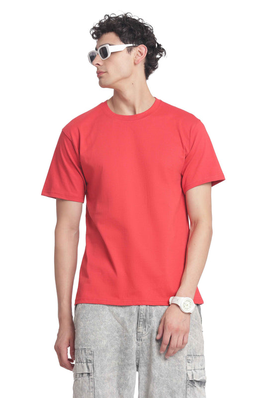 Men’s Cotton Regular Fit Solid Crew Neck T-Shirt