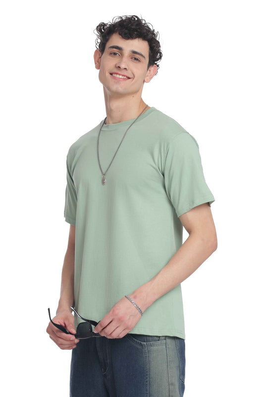 Men’s Cotton Regular Fit Solid Crew Neck T-Shirt