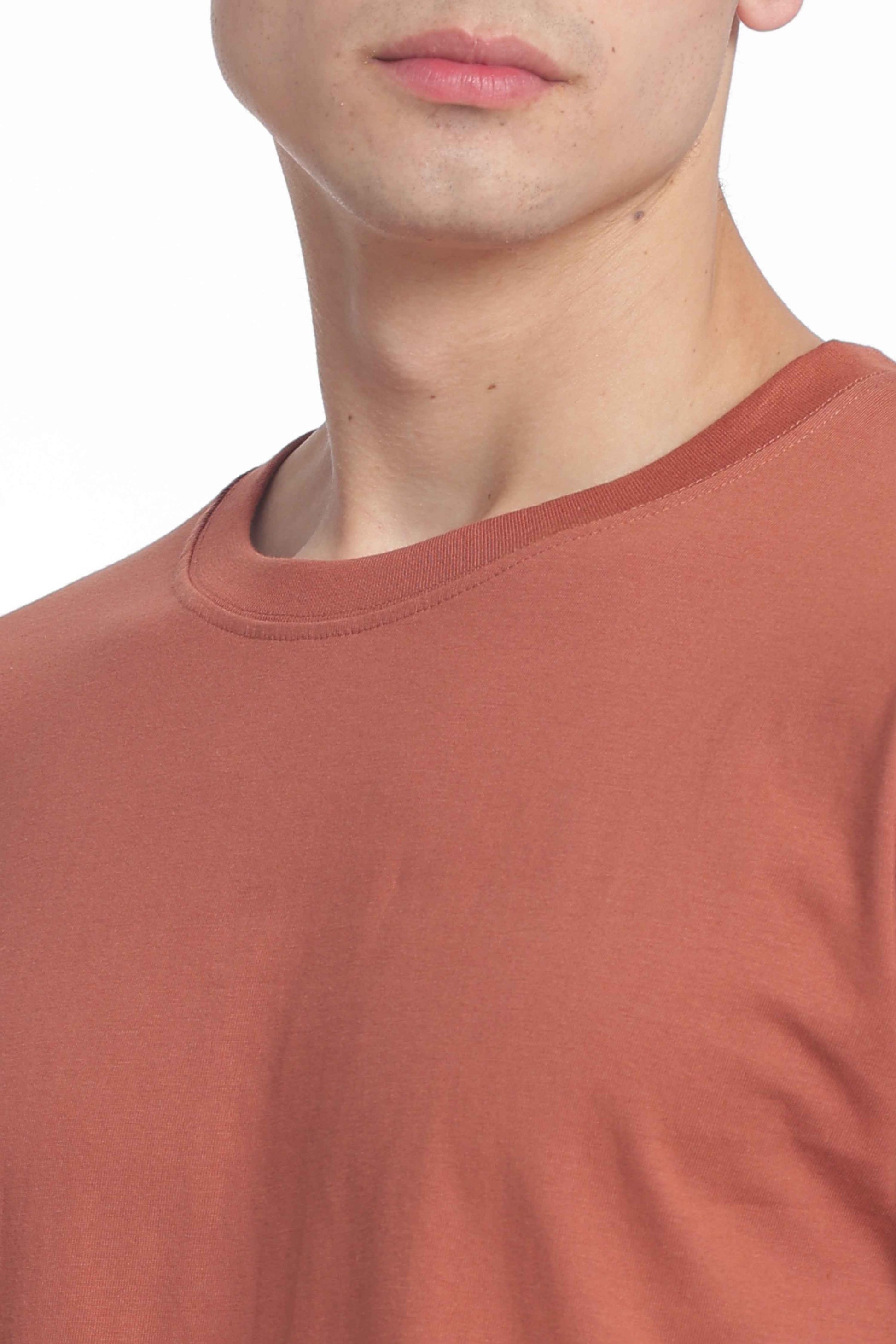 Men’s Cotton Regular Fit Solid Crew Neck T-Shirt