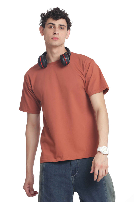 Men’s Cotton Regular Fit Solid Crew Neck T-Shirt