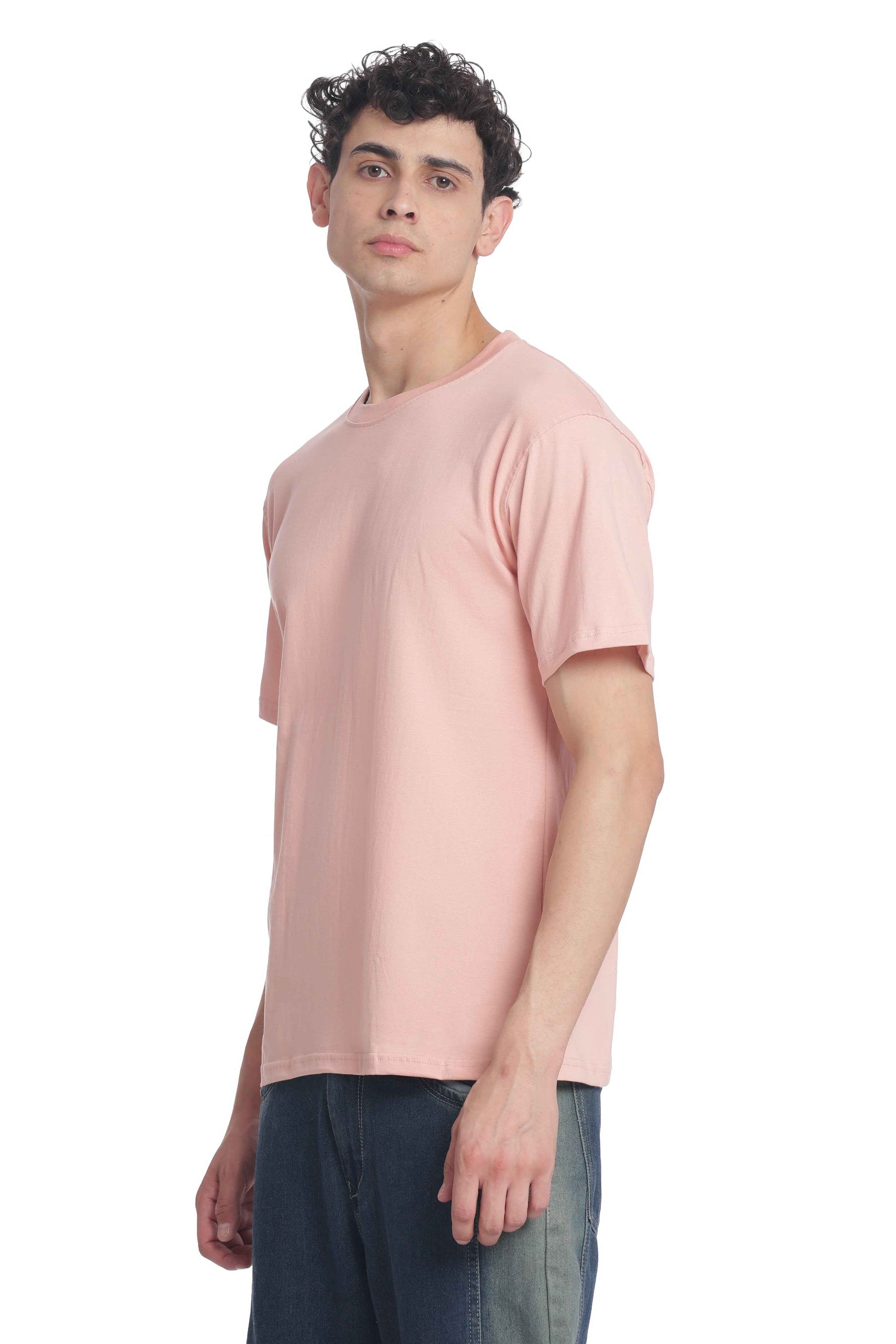 Men’s Cotton Regular Fit Solid Crew Neck T-Shirt