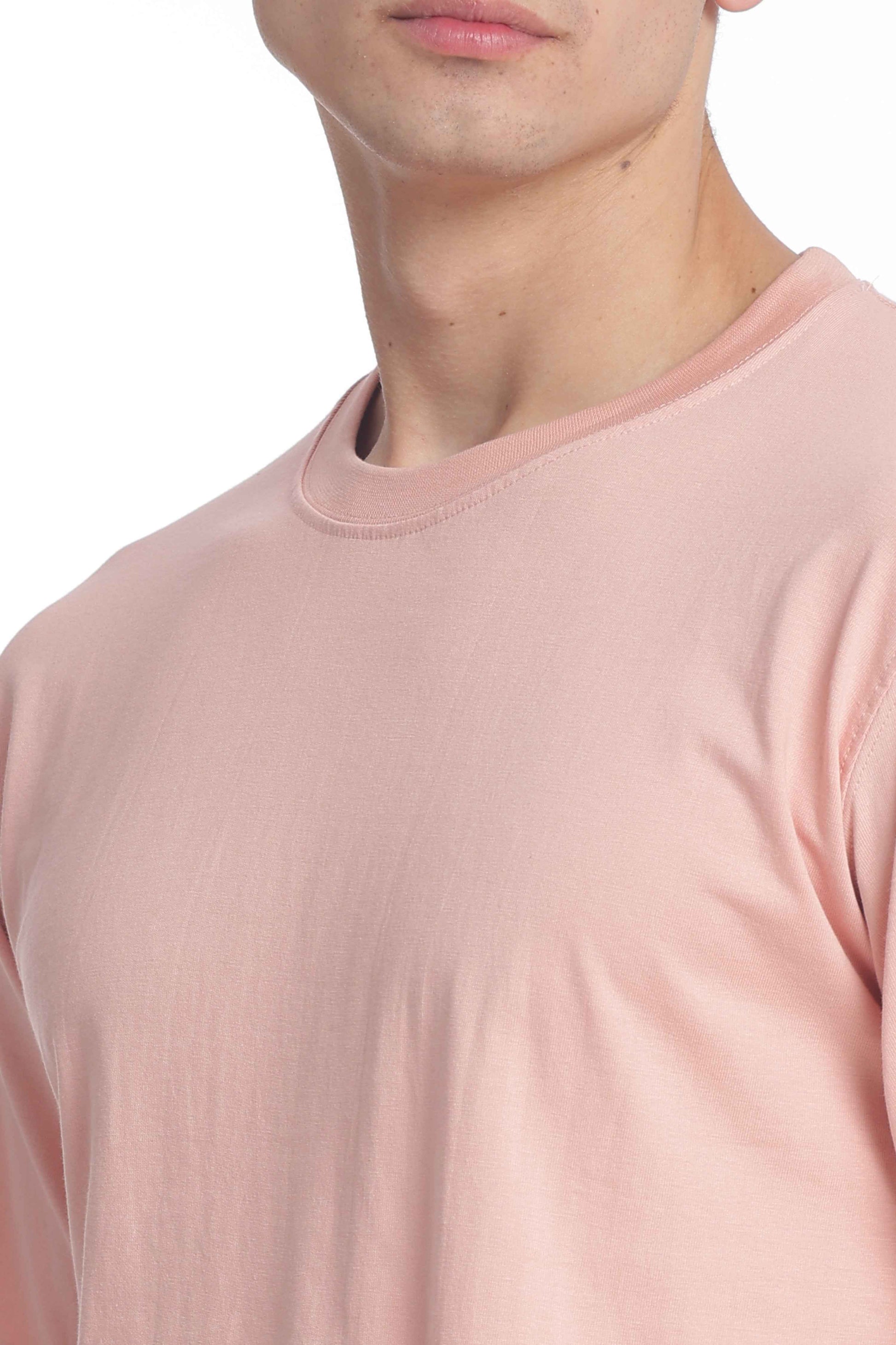 Men’s Cotton Regular Fit Solid Crew Neck T-Shirt