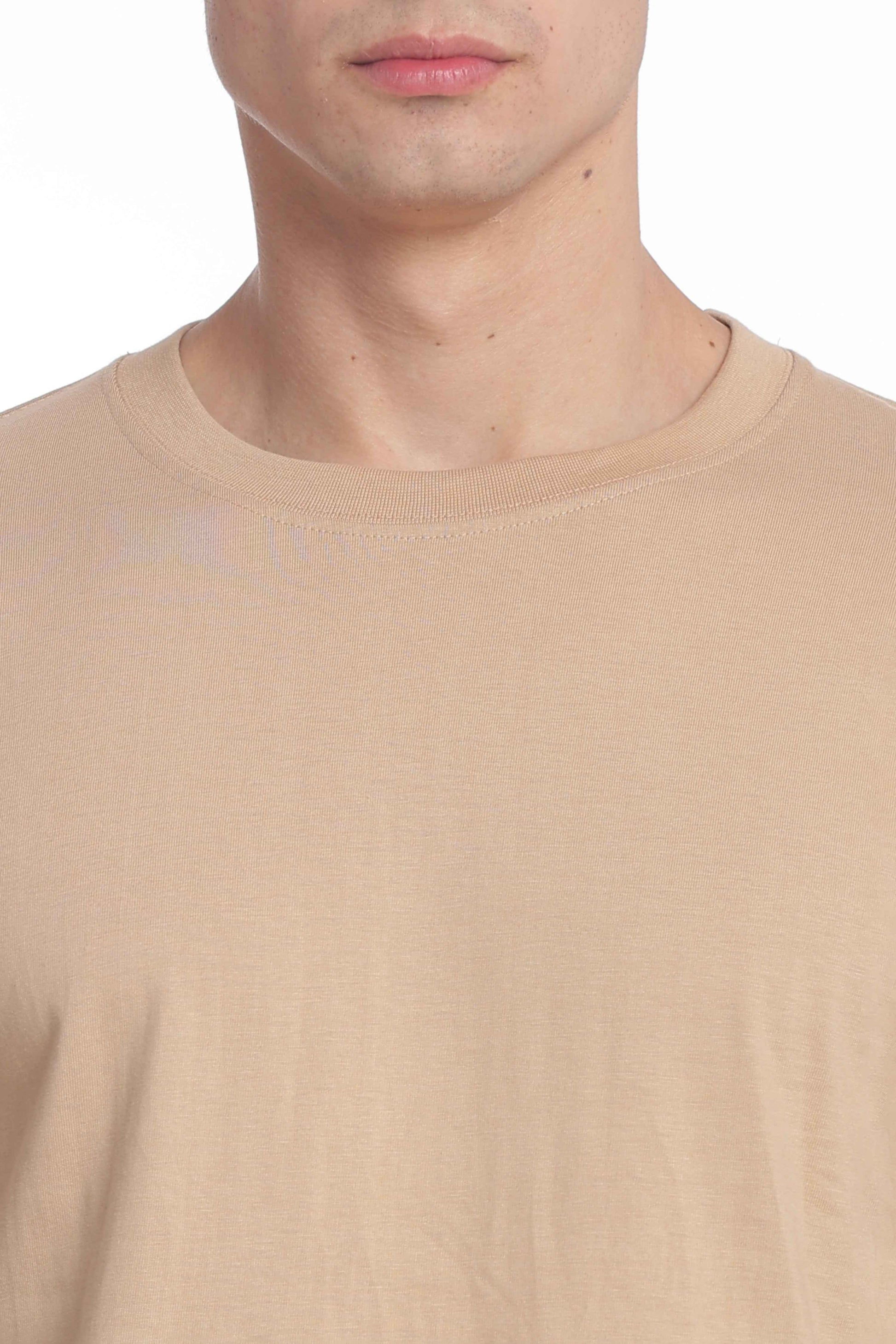 Men’s Cotton Regular Fit Solid Crew Neck T-Shirt