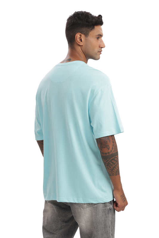 Solid Blue Oversized T-shirt