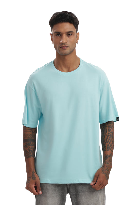 Solid Blue Oversized T-shirt