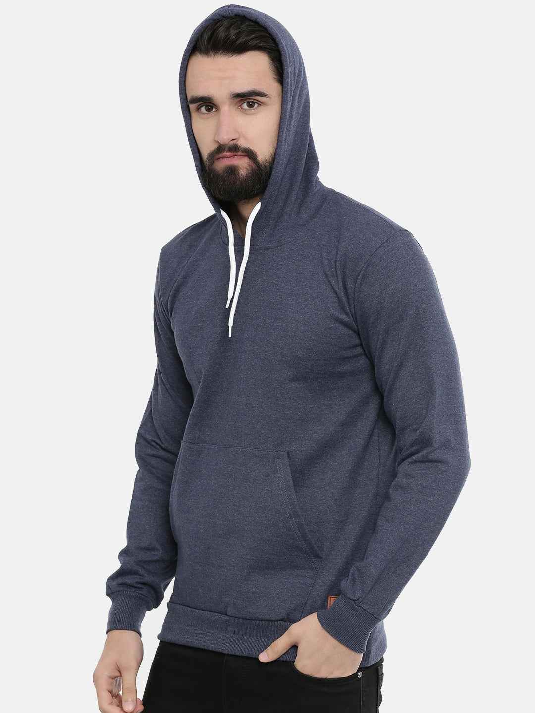 Unsully Men's Solid Hooded Sweatshirt