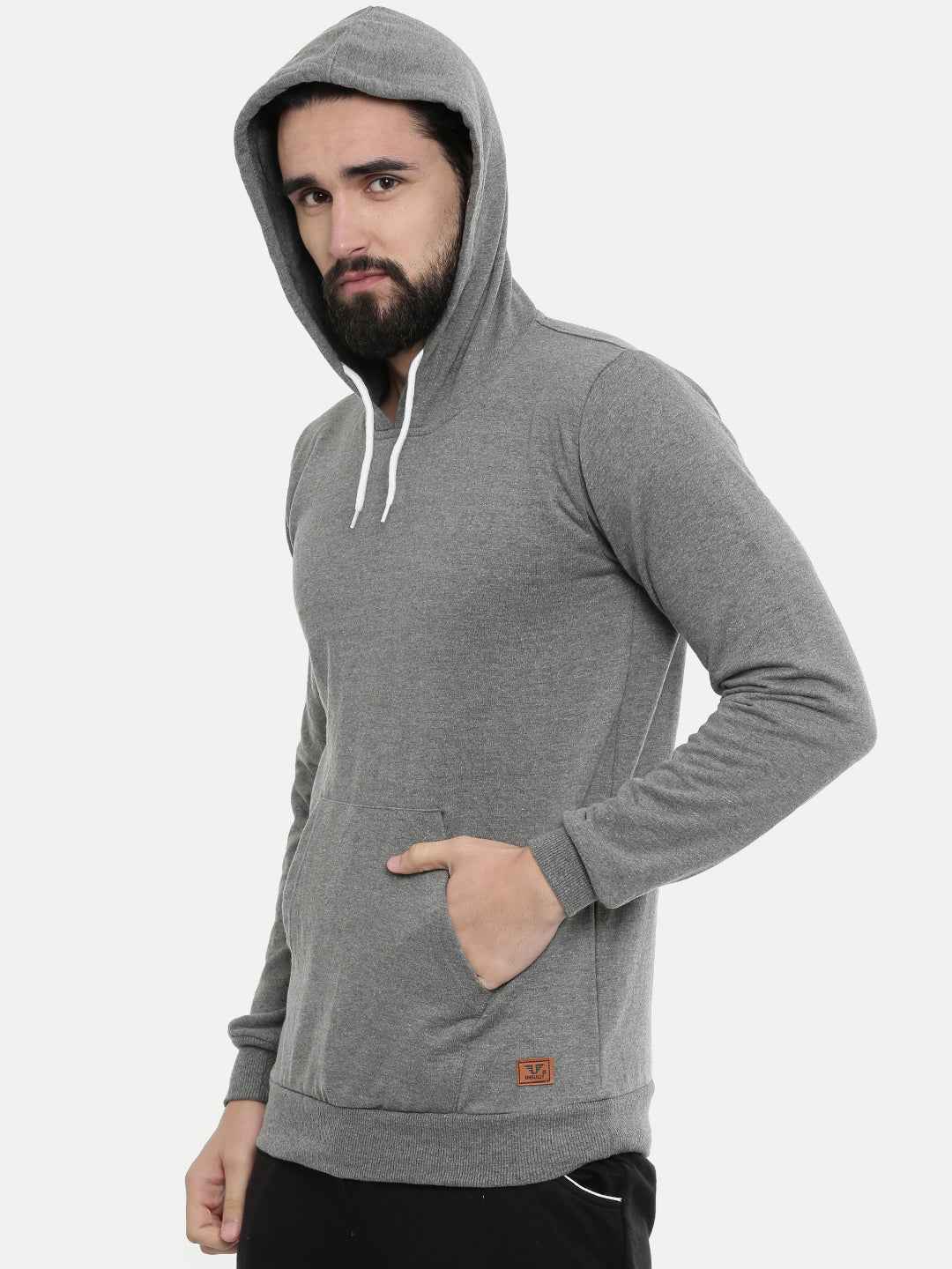 Unsully Men's Solid Hooded Sweatshirt