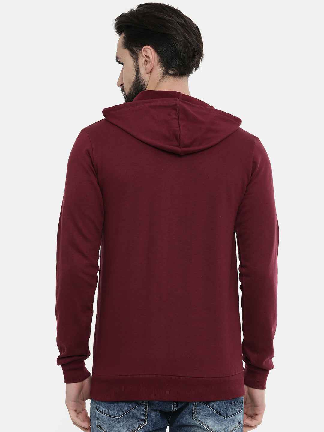 Unsully Men's Solid Hooded Sweatshirt