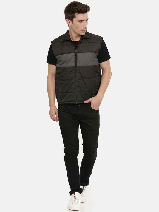 Unsully Men's Colourblocked Bomber Jacket