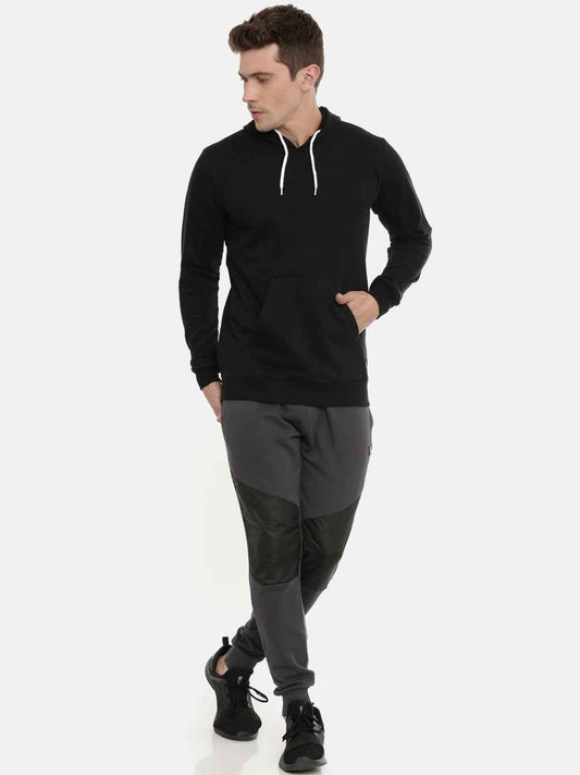 Unsully Men's Solid Hooded Sweatshirt