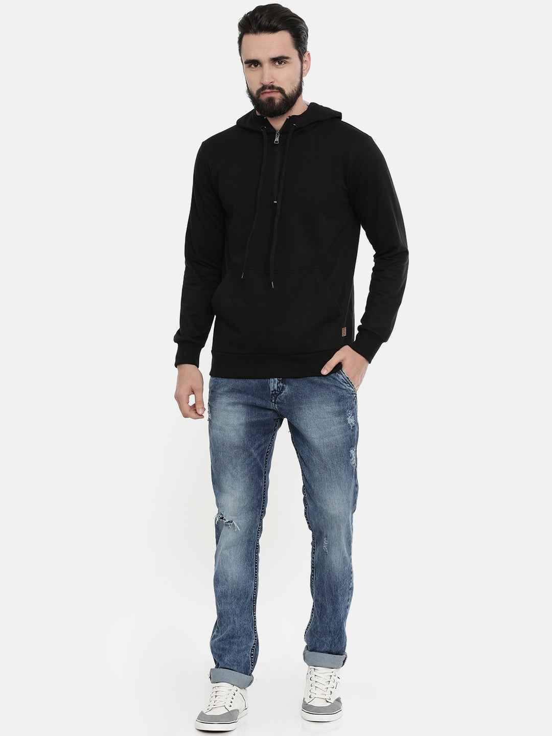 Unsully Men's Half Zip Hooded Sweatshirt