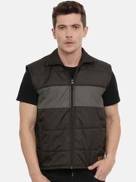 Unsully Men's Colourblocked Bomber Jacket