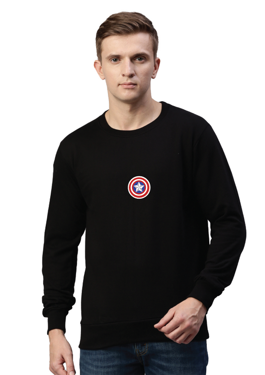 Black Superhero Printed sweatshirt