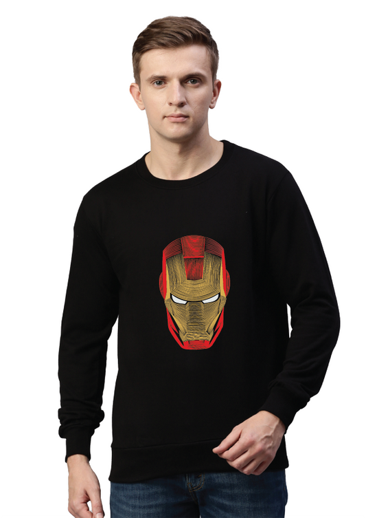 Black Superhero Printed sweatshirt