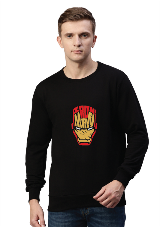 Black Superhero Printed sweatshirt