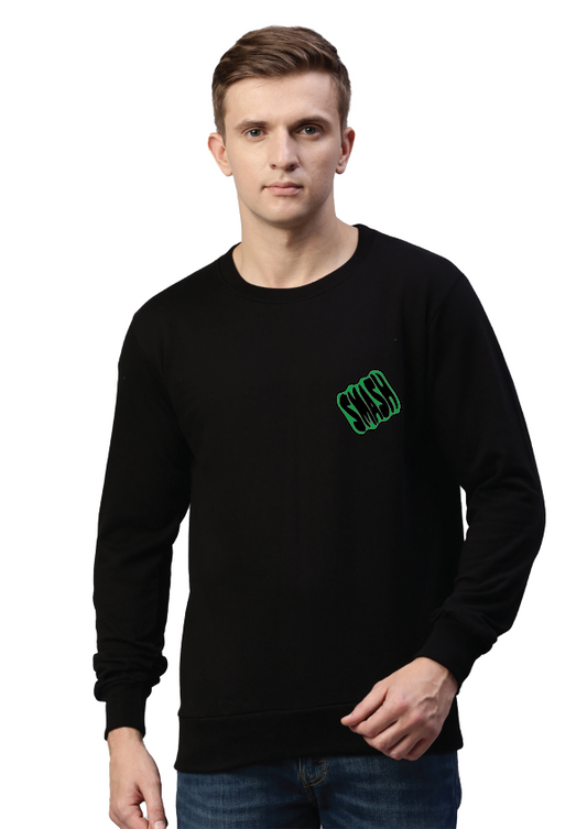 Black Superhero Printed sweatshirt
