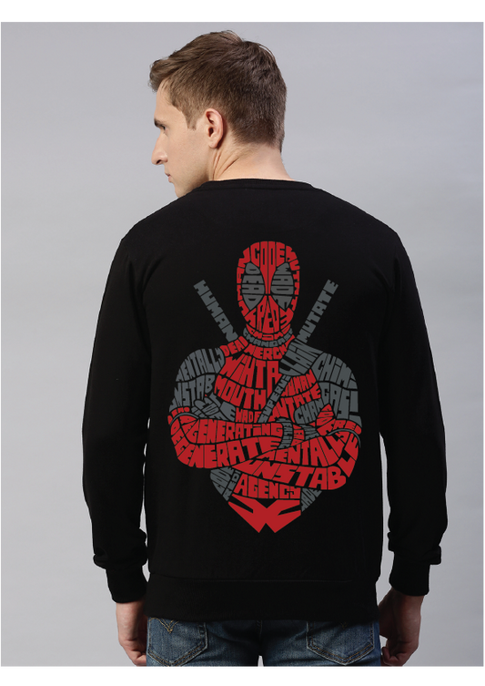 Black Superhero Printed sweatshirt