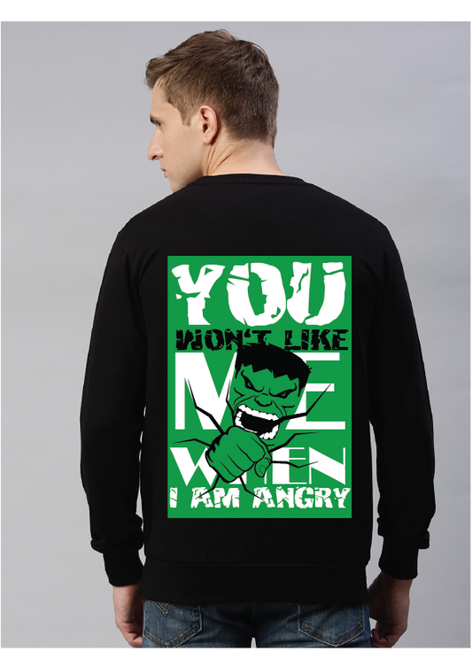 Black Superhero Printed sweatshirt