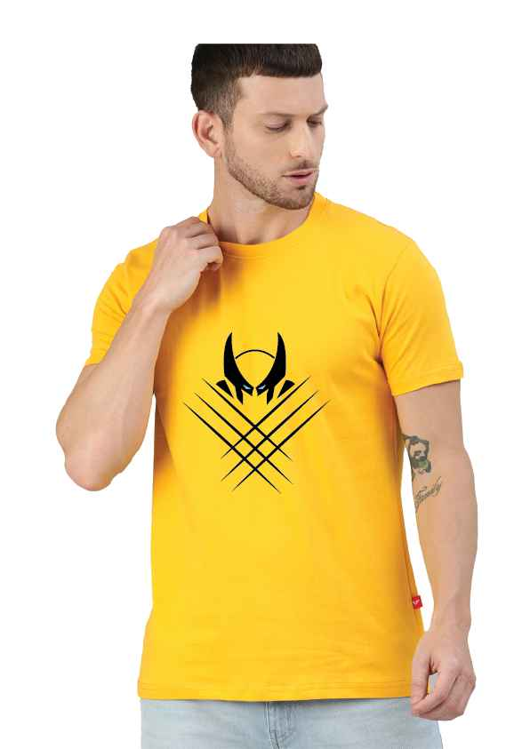 Regular Yellow Superhero Printed Tshirts