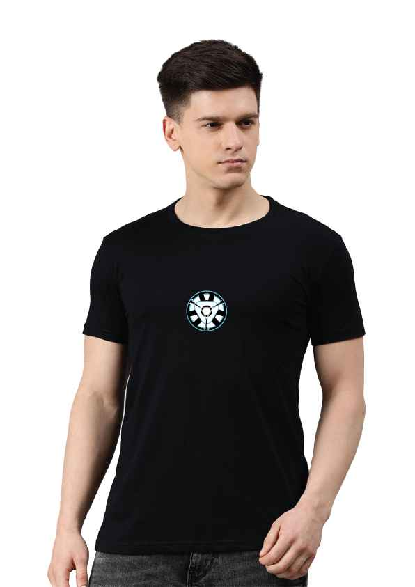 Regular Black Superhero Printed Tshirts